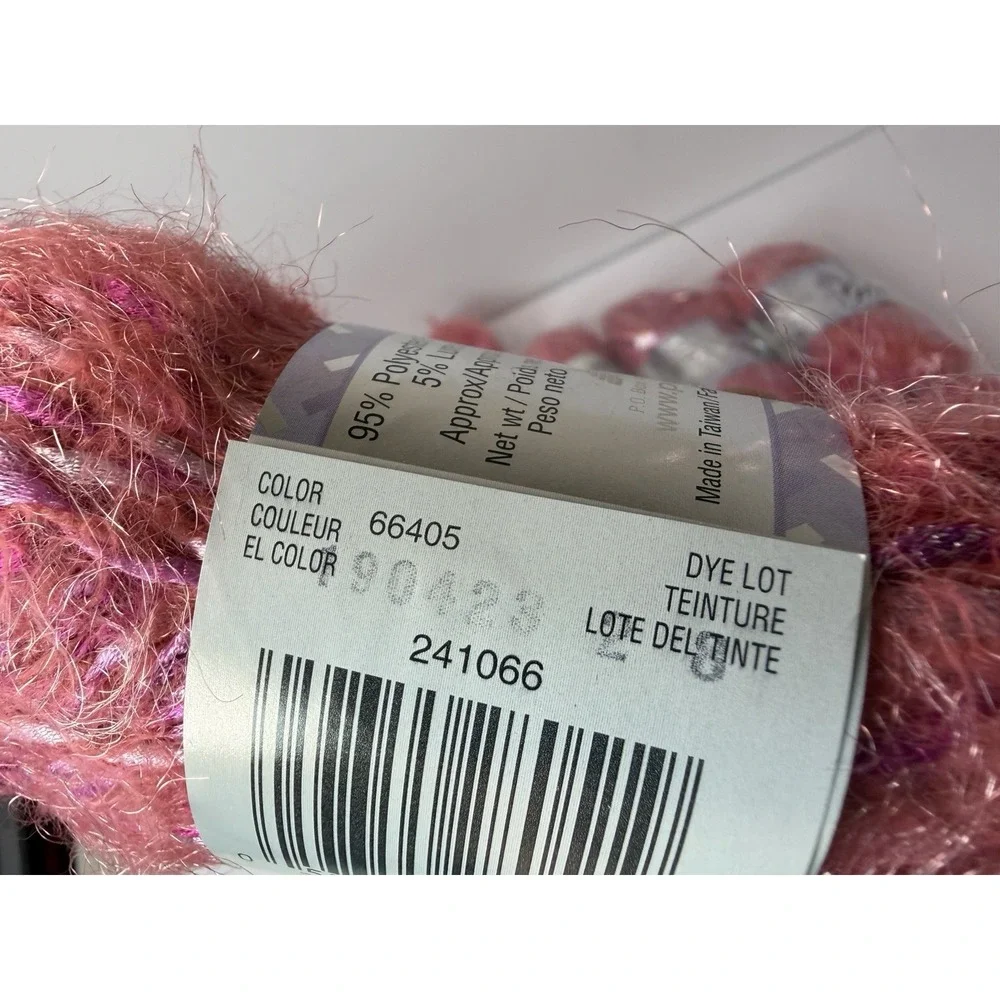 Patons Glittallic Yarn Maroon Shine Lot‎ Of 12 Metallic Glitter 50g Each